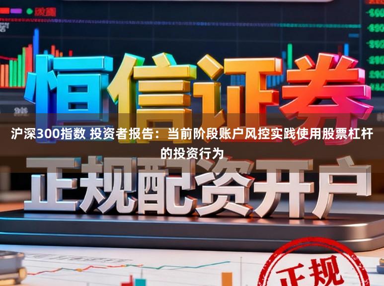 沪深300指数 投资者报告：当前阶段账户风控实践使用股票杠杆的投资行为